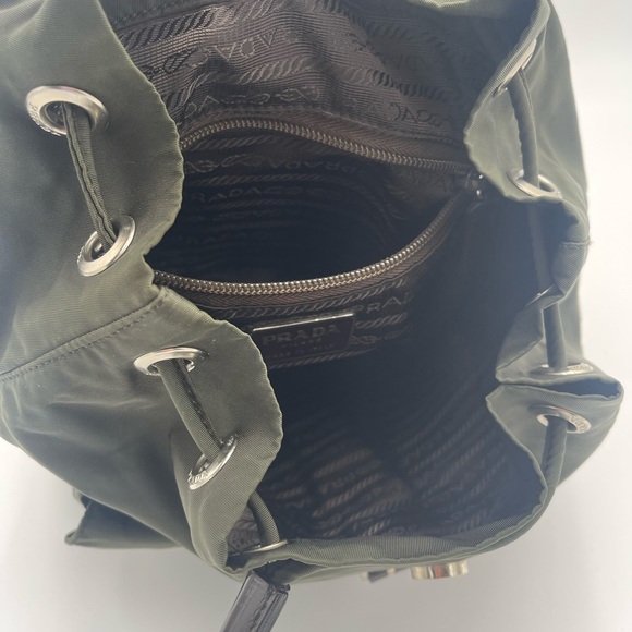PRADA Nylon Tessuto Backpack Olive Green | Brown - Picture 11 of 11